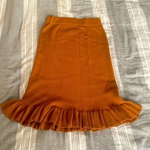 Sweet rain brown knit skirt